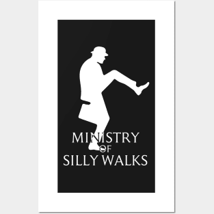 Ministry of Silly Walks white Posters and Art